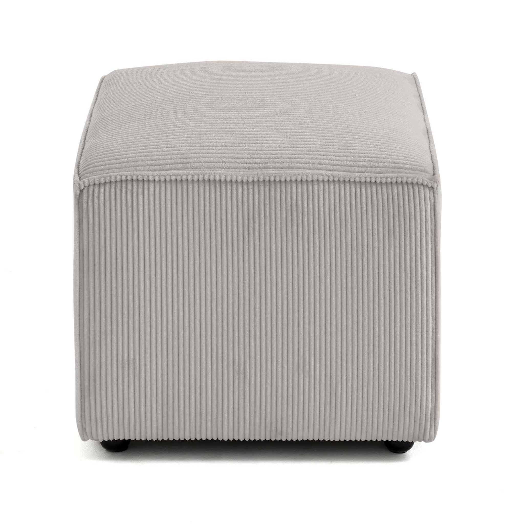 Voir la diapositive 4 : BEST MOBILIER Arty - pouf d'appoint - en velours côtelé