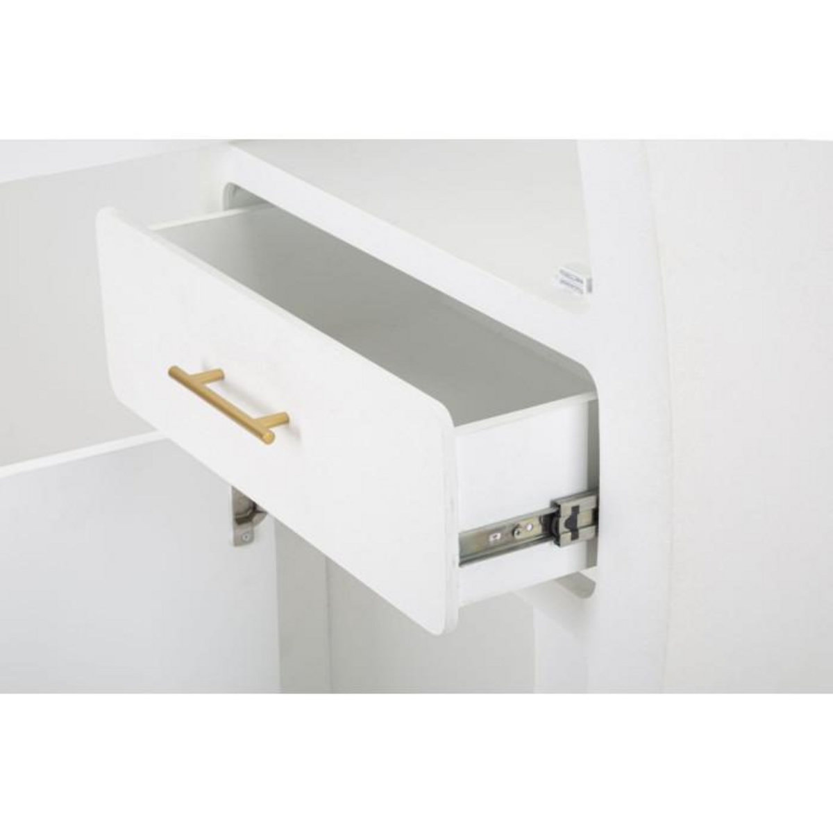 Paris Prix Armoire 2 Portes Design  Venus  133cm Blanc & Or