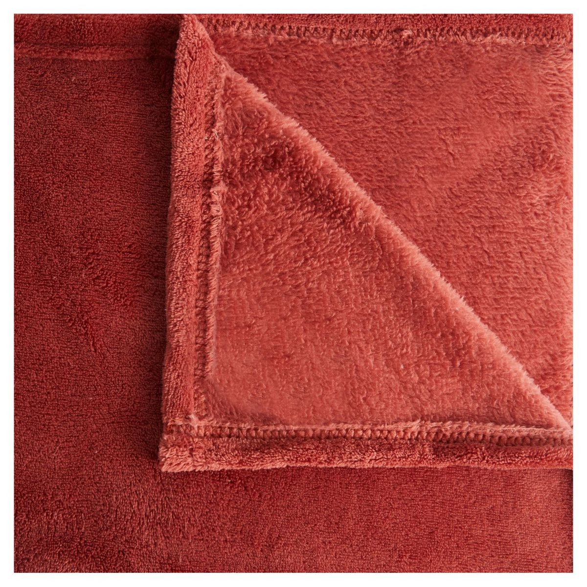 ACTUEL Plaid, couvre-lit, jeté de canapé uni douceur en polyester 240 g/m²