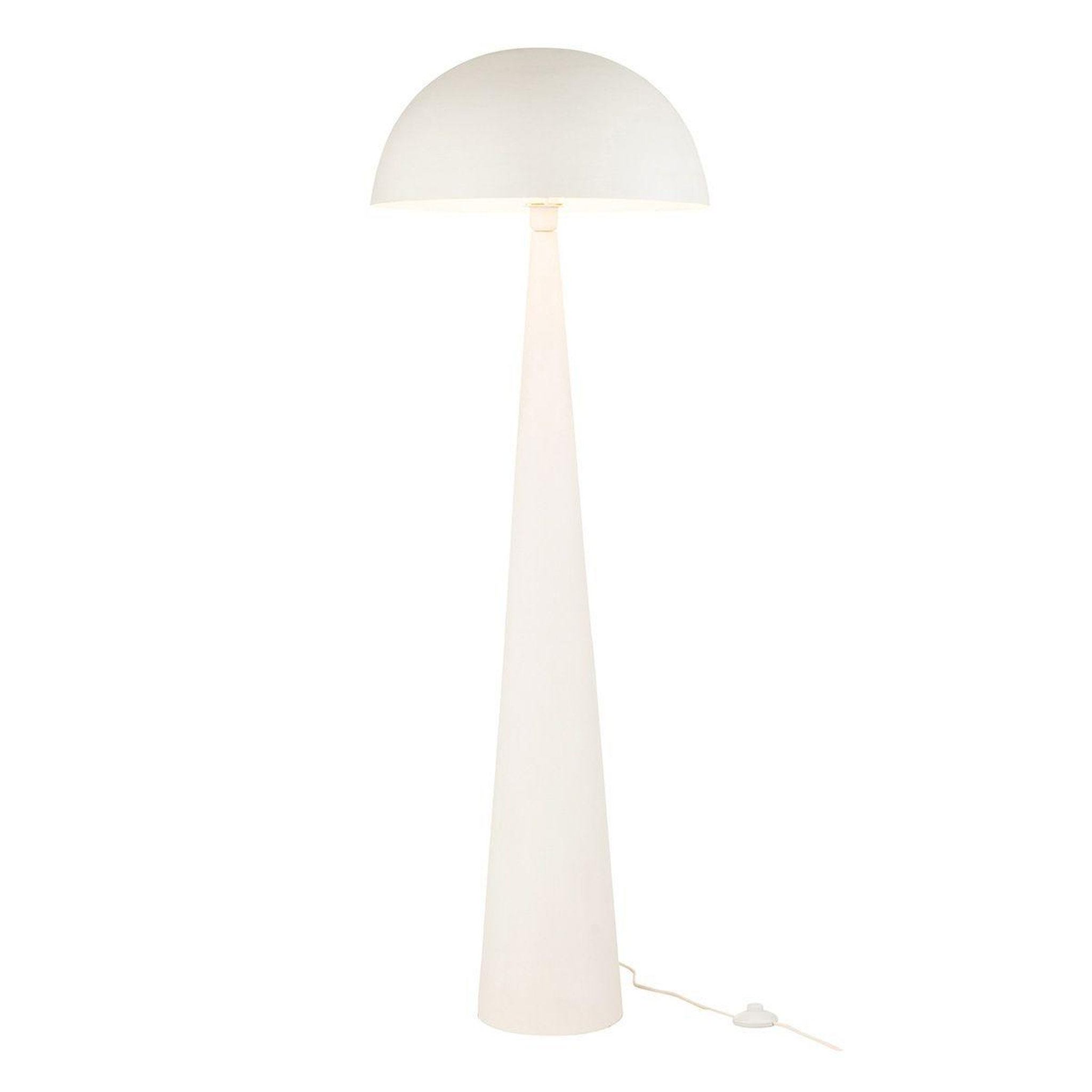 Voir la diapositive 2 : J-LINE Lampadaire en métal  champignon  148cm blanc