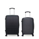 HERO HERO - Lot de 2 - Valise weekend et valise cabine TAURUS. Coloris disponibles : Beige, Noir, Bleu, Rose, Gris