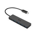 I-TEC USB-C HUB I-TEC avec 4 Ports USB 3.0 avec Cable Integre 20cm
