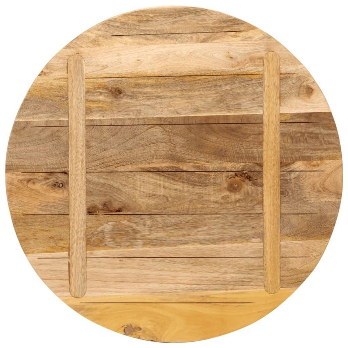 VIDAXL Dessus de table Ø 90x2,5 cm rond bois massif de manguier brut