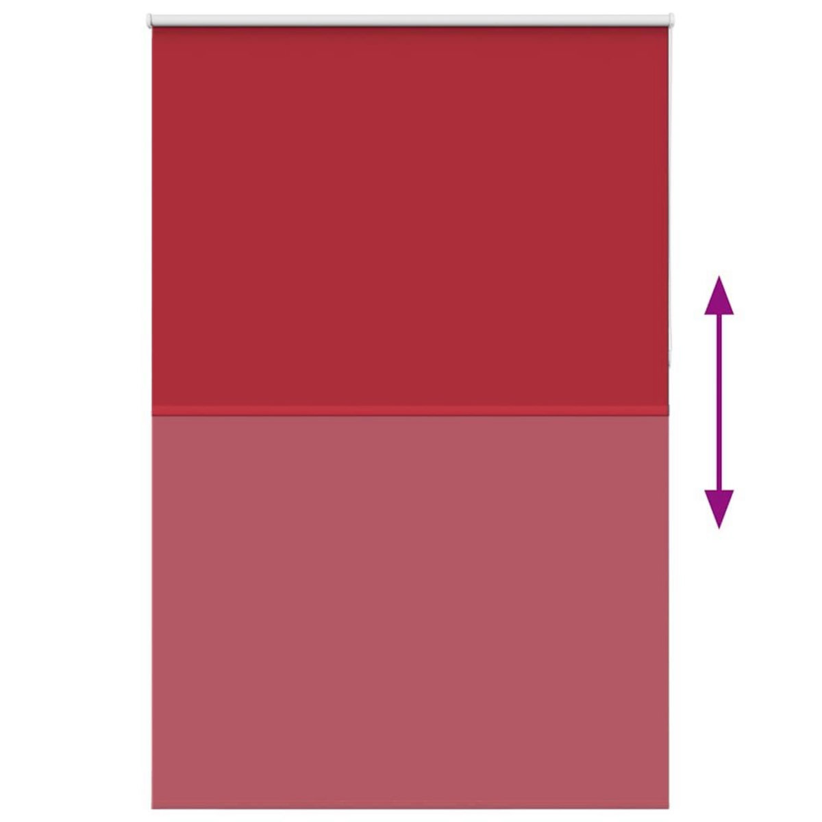 VIDAXL Store enrouleur occultant rouge largeur du tissu 151,6 cm