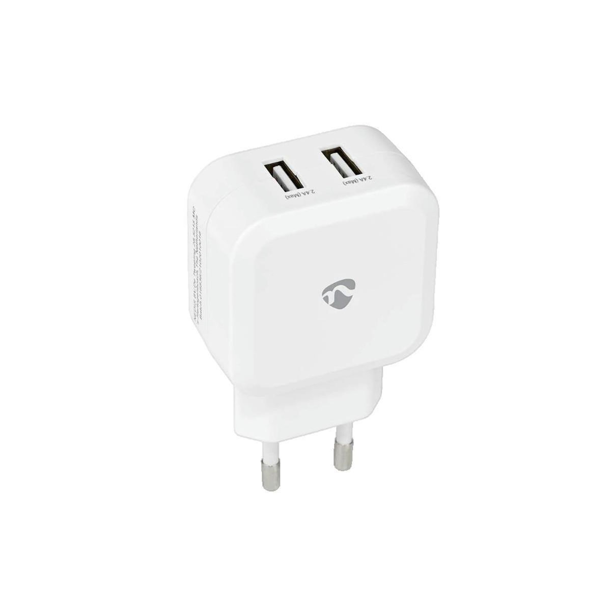 NEDIS Chargeur mural Nedis WCHAU484AWT 24 W Blanc