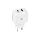 NEDIS Chargeur mural Nedis WCHAU484AWT 24 W Blanc