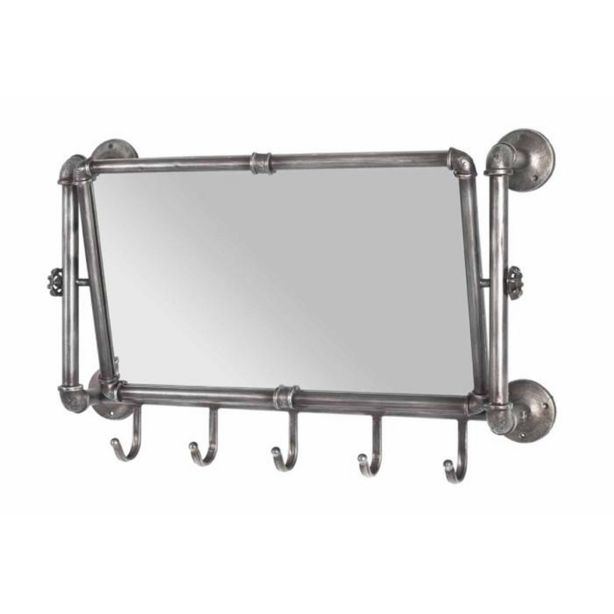Paris Prix Patère Murale & Miroir  Cervin  75cm Anthracite