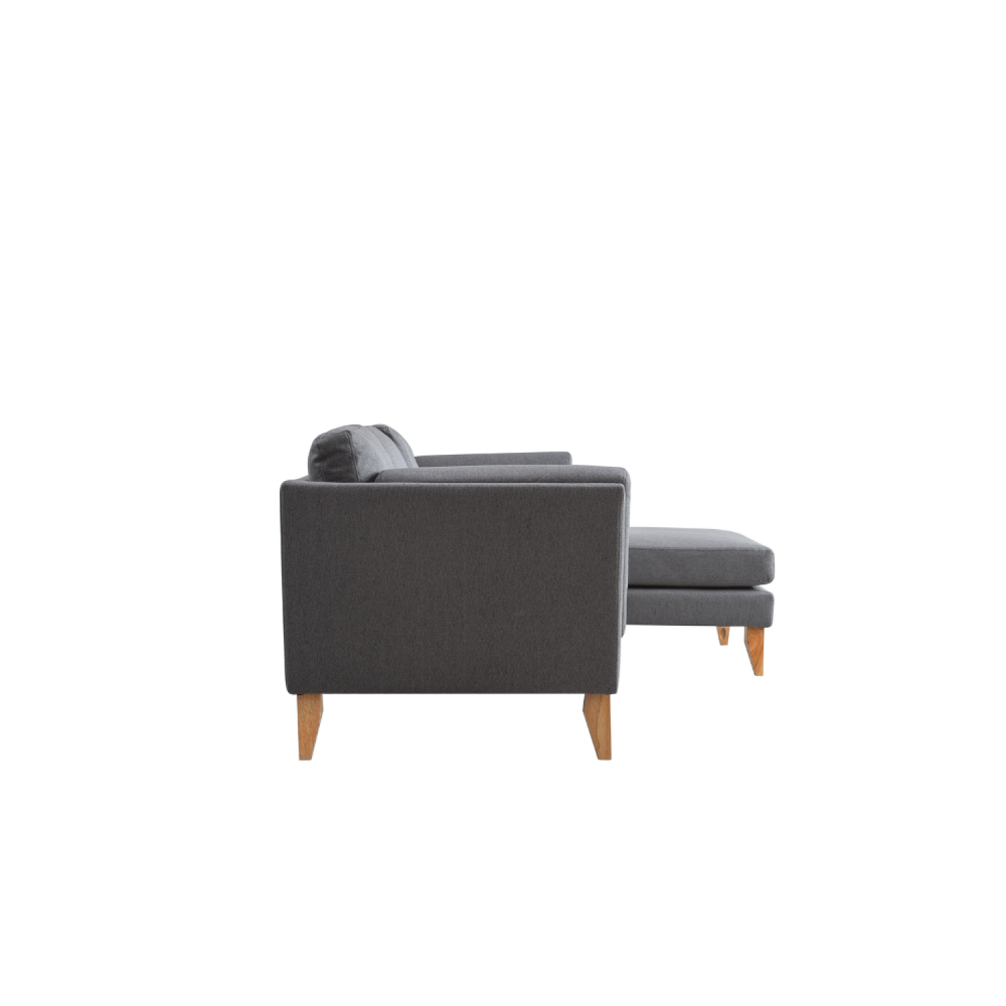 Voir la diapositive 5 : CONCEPT USINE Canapé d'angle réversible 4 places en tissu gris foncé norden