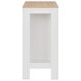 Voir la diapositive 4 : VIDAXL Table de bar avec etagere Blanc 110x50x103 cm