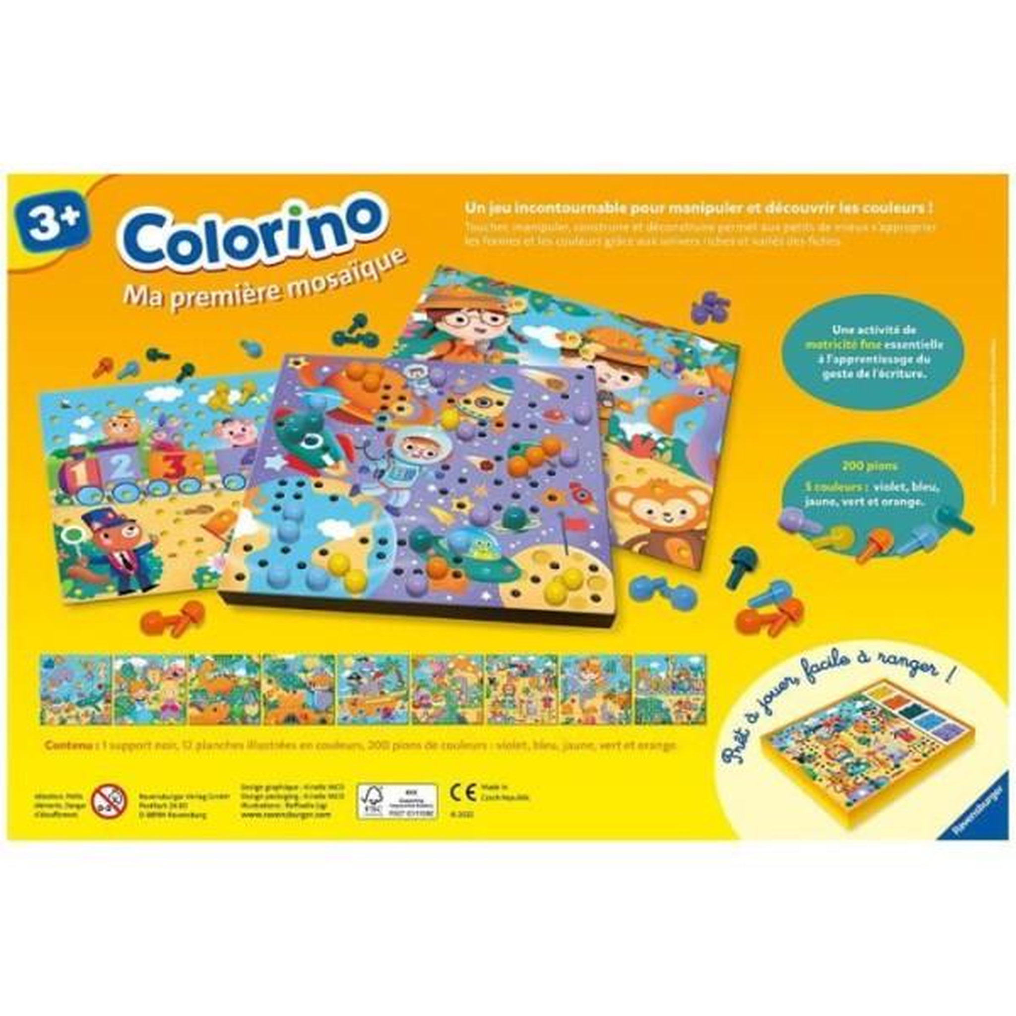 Voir la diapositive 2 : RAVENSBURGER Ravensburger - colorino ma premiere mosaique