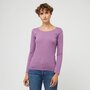 Voir la diapositive 1 : INEXTENSO T-shirt manches longues violet en coton femme