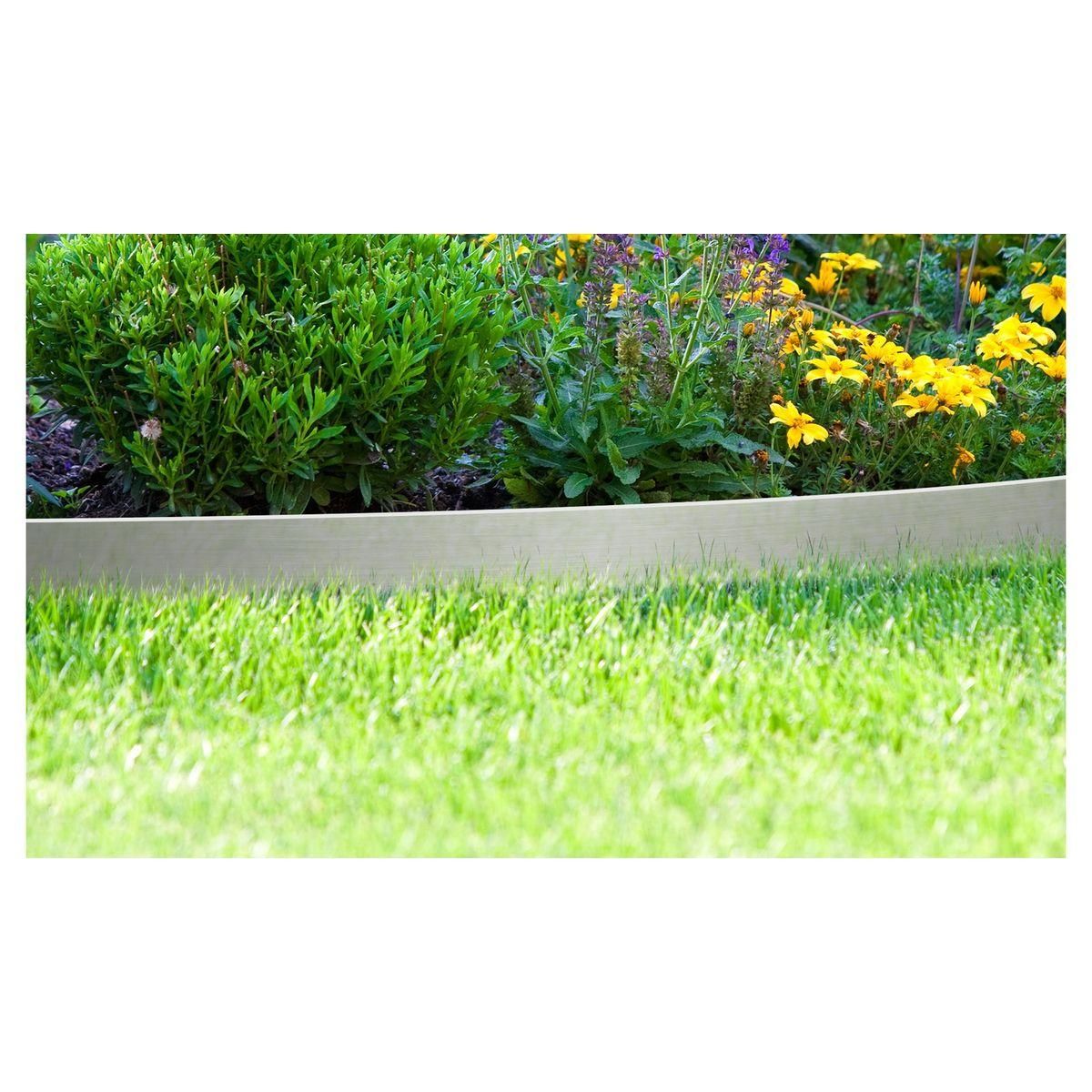 Inkazen Lot de 5 bordurettes métal (L)100cm (l)14cm (E)0.07cm