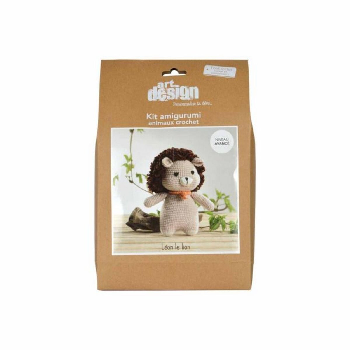 Paris Prix Kit Complet Amigurumi  Léon le Lion  18cm Naturel