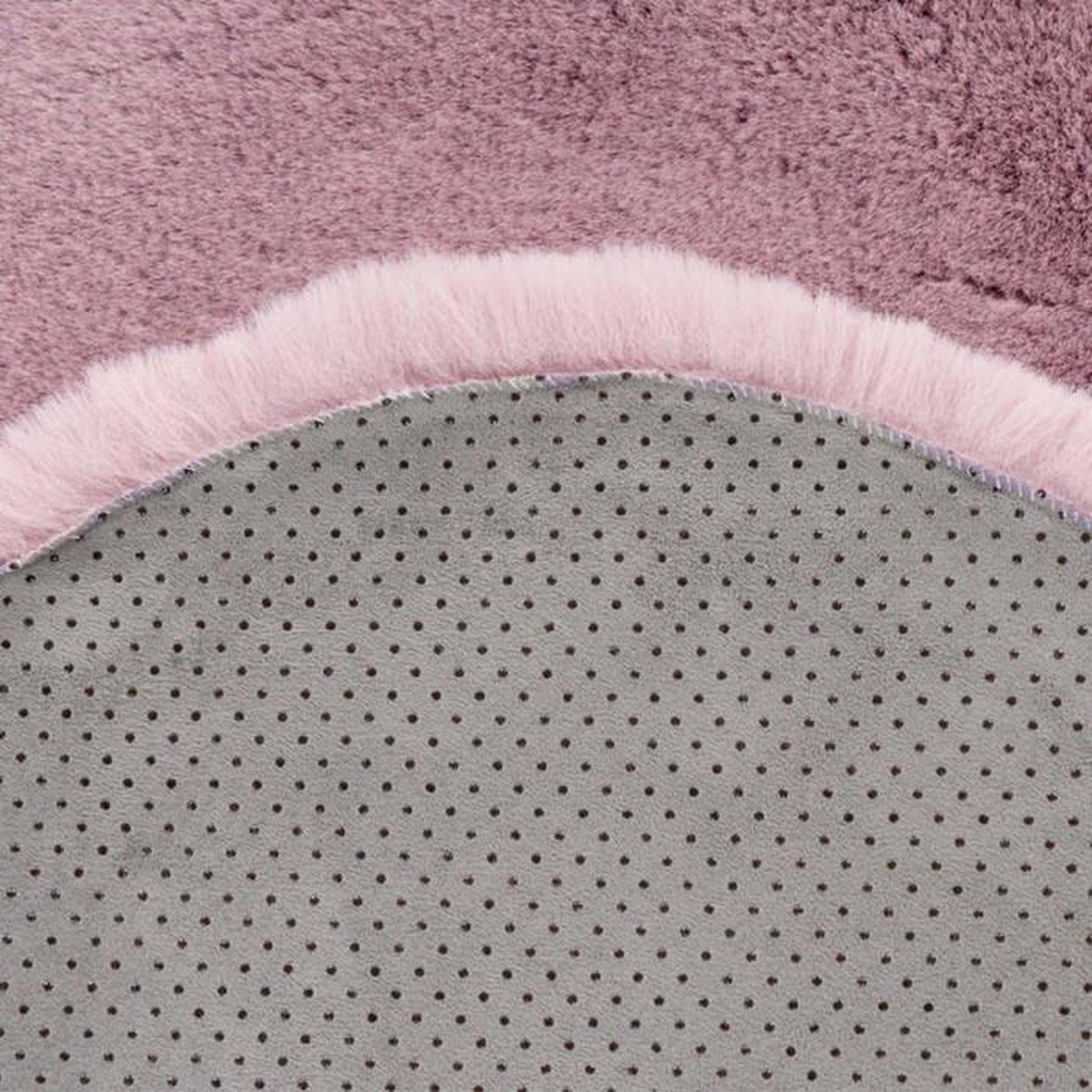 Voir la diapositive 4 : Paris Prix Tapis Uni Doux Poils Longs  Rabbit  60x90cm Rose