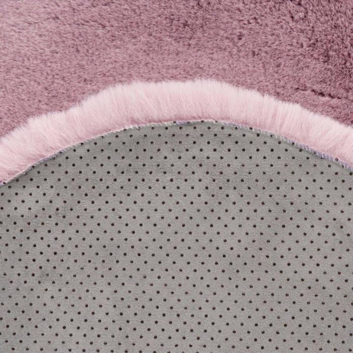 Paris Prix Tapis Uni Doux Poils Longs  Rabbit  60x90cm Rose