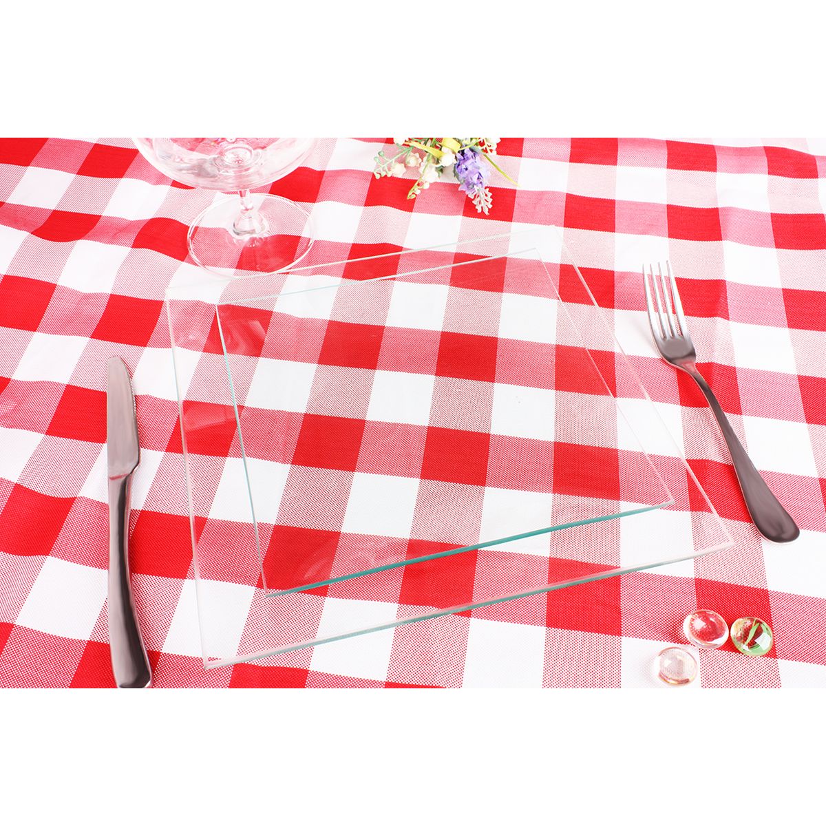 Service 18 pièces en verre forme carrée