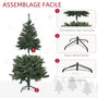 Voir la diapositive 6 : HOMCOM Sapin de Noël artificiel Ø 84 x 150H cm 665 branches épines imitation Nordmann grand réalisme vert