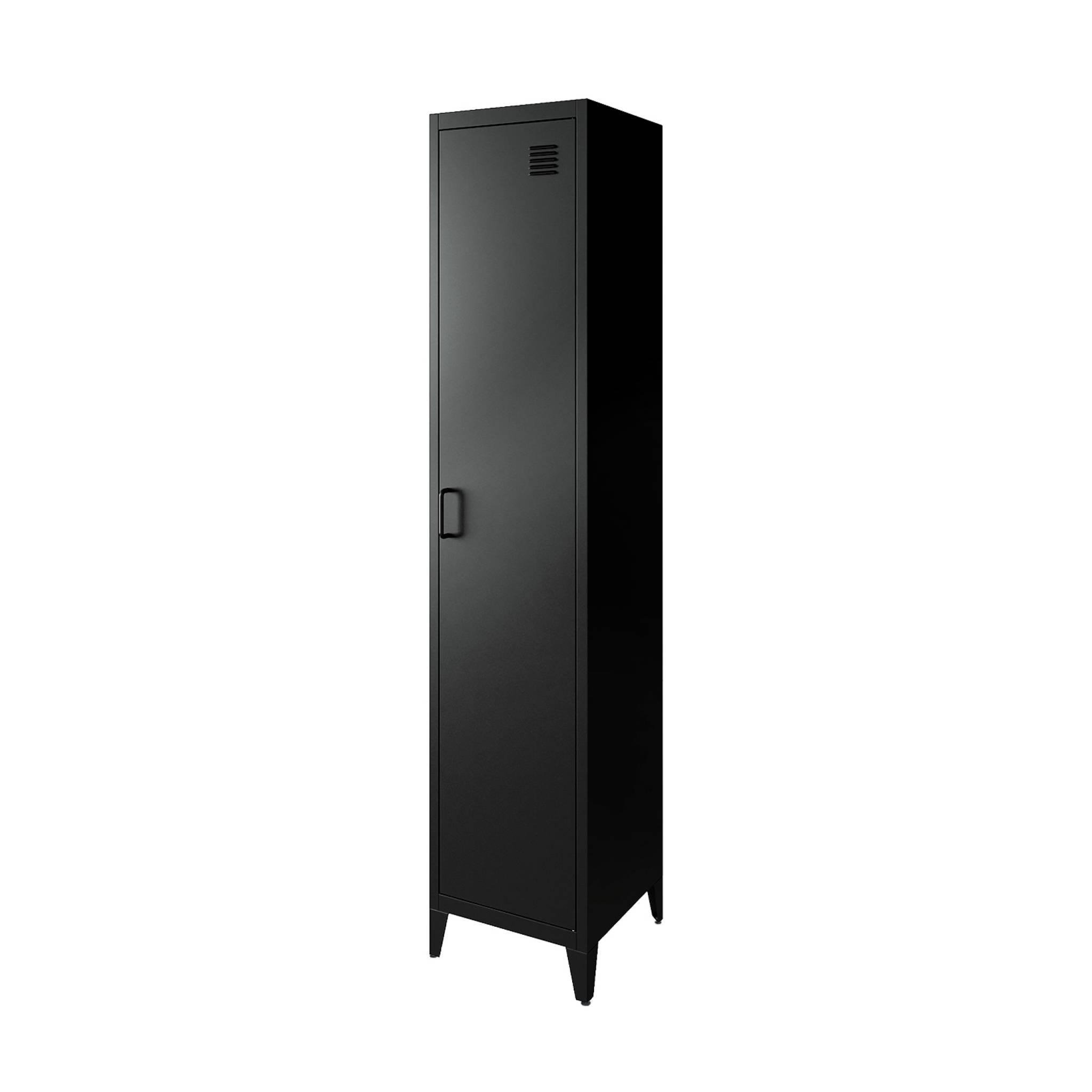 Voir la diapositive 1 : SWEEEK Armoire chambre industrielle métal, 4 espaces de rangement