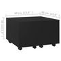 Voir la diapositive 6 : VIDAXL Table basse noir 60x60x38 cm bois d'ingenierie