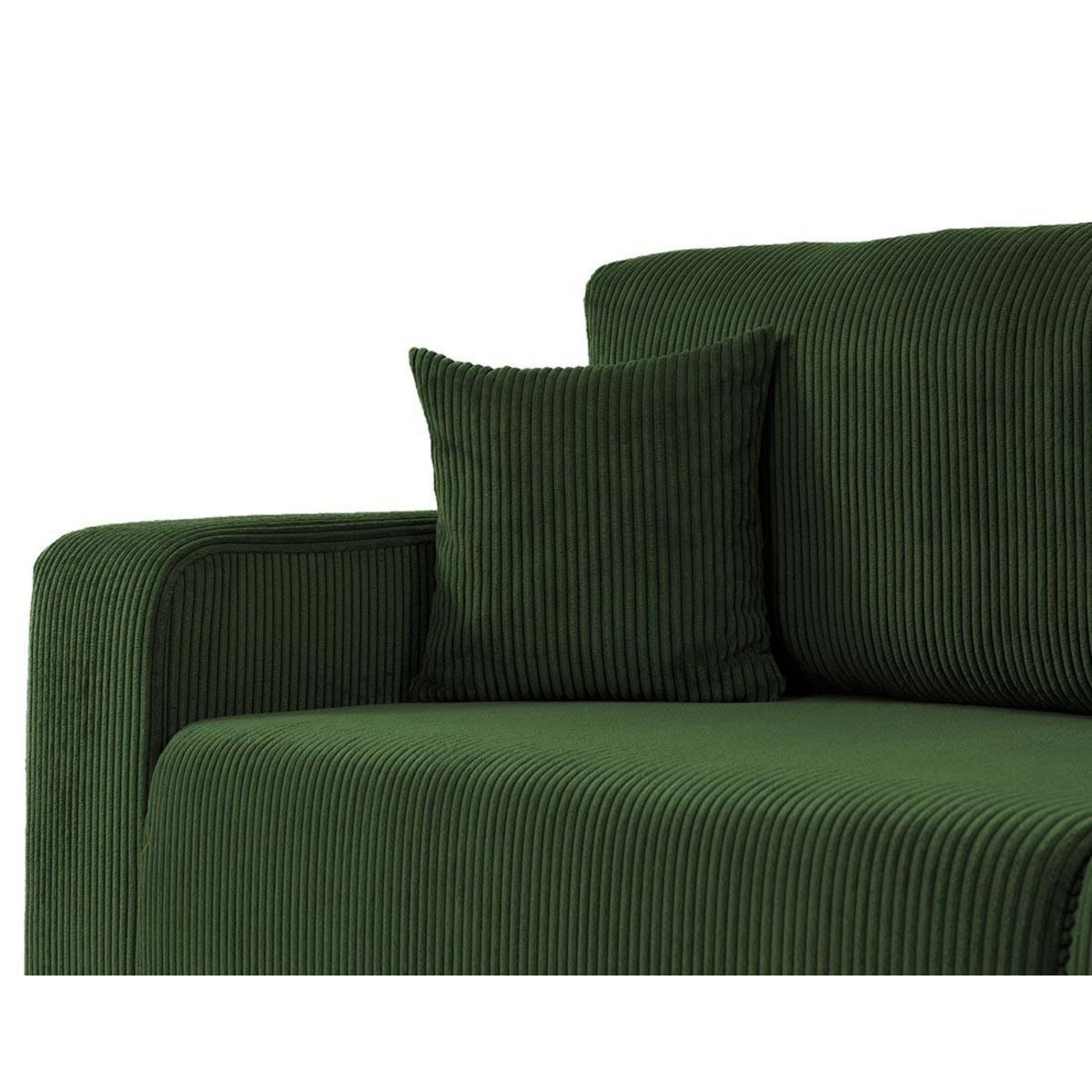 BEST MOBILIER Artemisa - canapé droit 3 places convertible avec coffre en velours côtelé