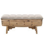 Voir la diapositive 2 : VIDAXL Banc de rangement Bois massif et tissu 103 x 51 x 44 cm