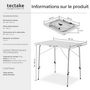 Voir la diapositive 6 : tectake Table de camping pliable gris