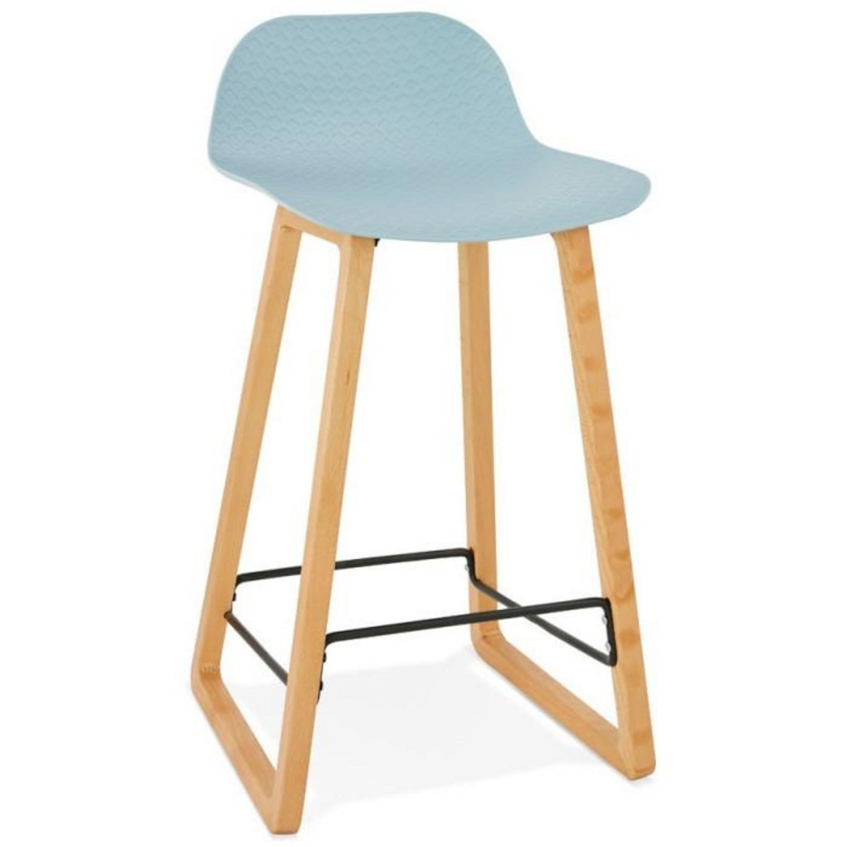 Paris Prix Tabouret de Bar Design  Toki  87cm Bleu & Naturel