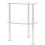 Voir la diapositive 1 : VIDAXL Table d'appoint 2 niveaux Transparent 38x38x50 cm Verre trempe
