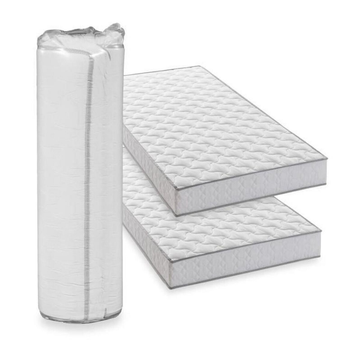 DEKO DREAM Lot de 2 matelas - 90 x 190 cm - Mousse - 14 cm - 5 zones de confort - DEKO DREAM - Hahtuva