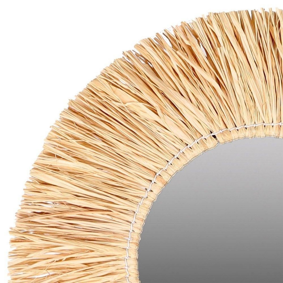FORNORD Miroir franges raphia D46