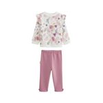 Petit Béguin Ensemble bébé sweat et legging en molleton Louisa. Coloris disponibles : Rose