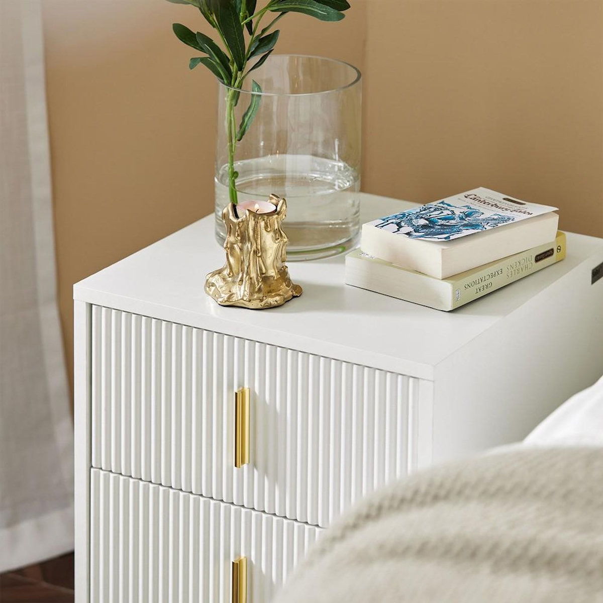 SOBUY SoBuy - Table De Chevet à deux tiroirs - Moderne - FBT115