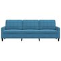 Voir la diapositive 4 : VIDAXL Canape a 3 places Bleu 210 cm Velours