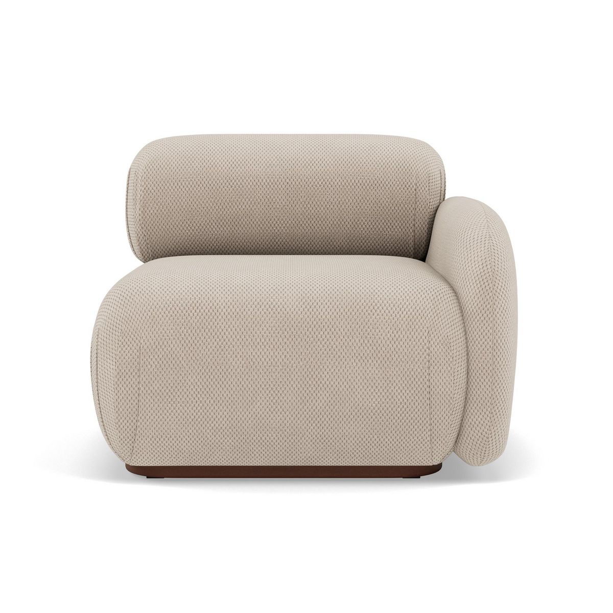 LISA DESIGN Penelope - module d'assise droit en velours texturé