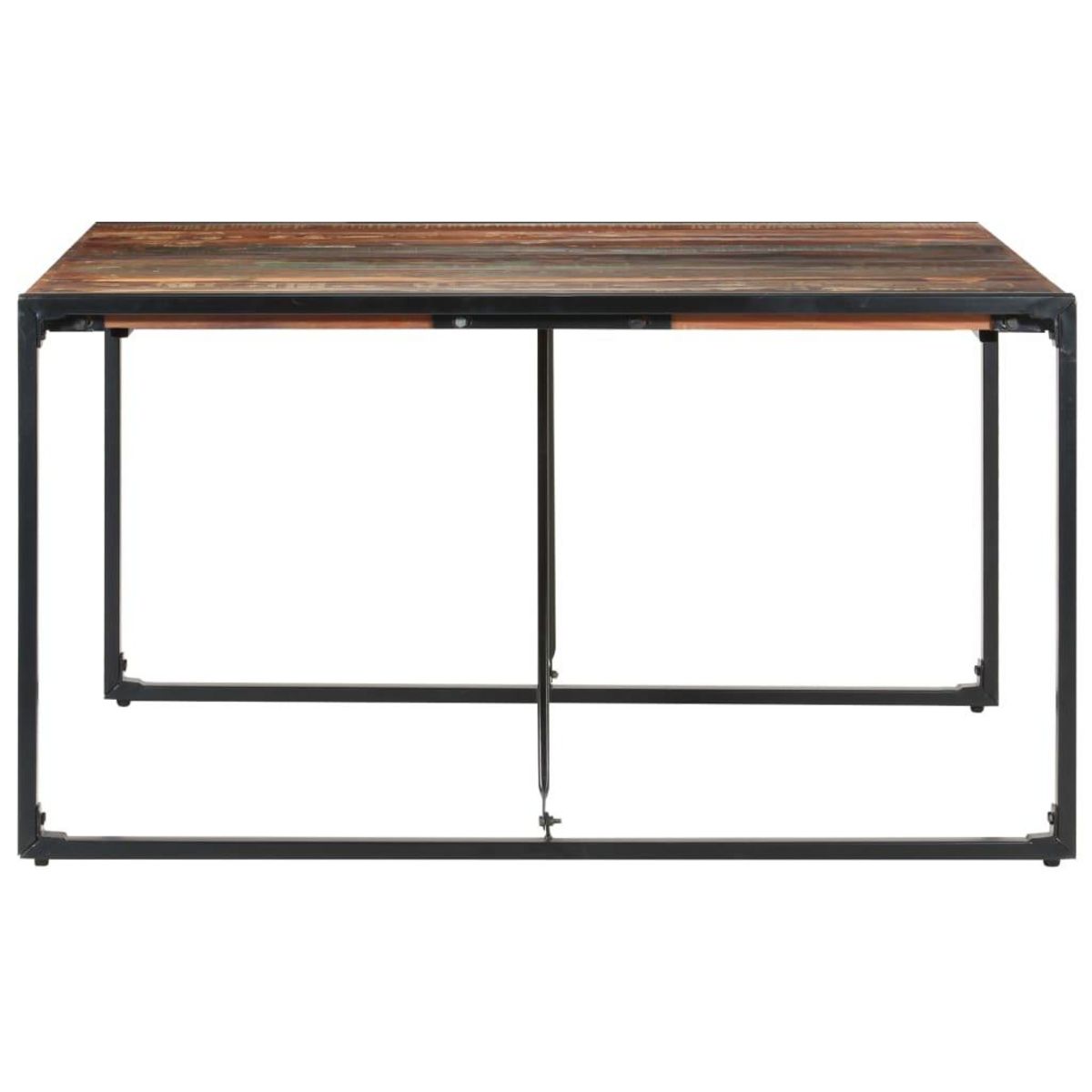 VIDAXL Table a manger 140x140x75 cm Bois de recuperation massif