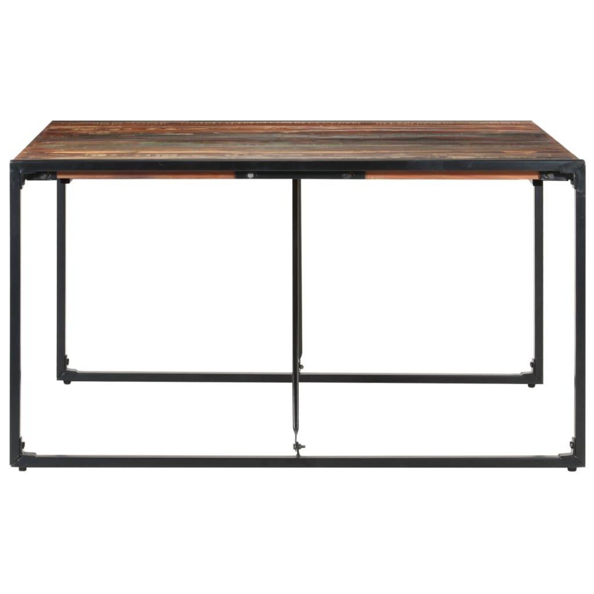 VIDAXL Table a manger 140x140x75 cm Bois de recuperation massif