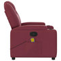 Voir la diapositive 5 : VIDAXL Fauteuil de massage inclinable Rouge bordeaux Tissu