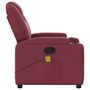 Voir la diapositive 5 : VIDAXL Fauteuil de massage inclinable Rouge bordeaux Tissu