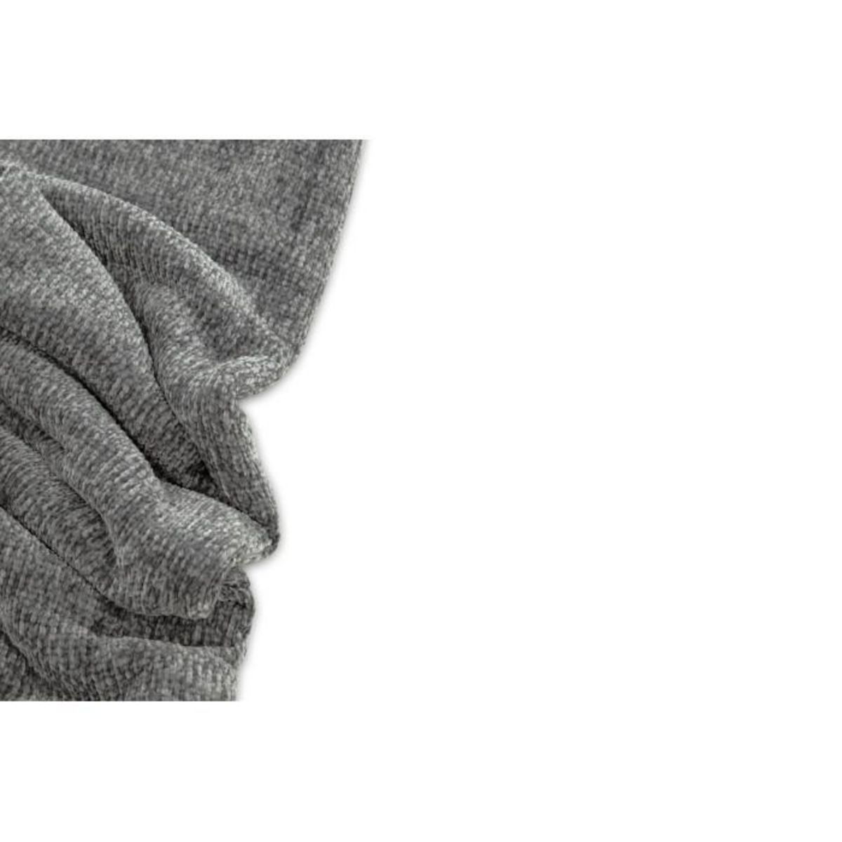Paris Prix Plaid Chenille  Ally  130x170cm Gris Foncé