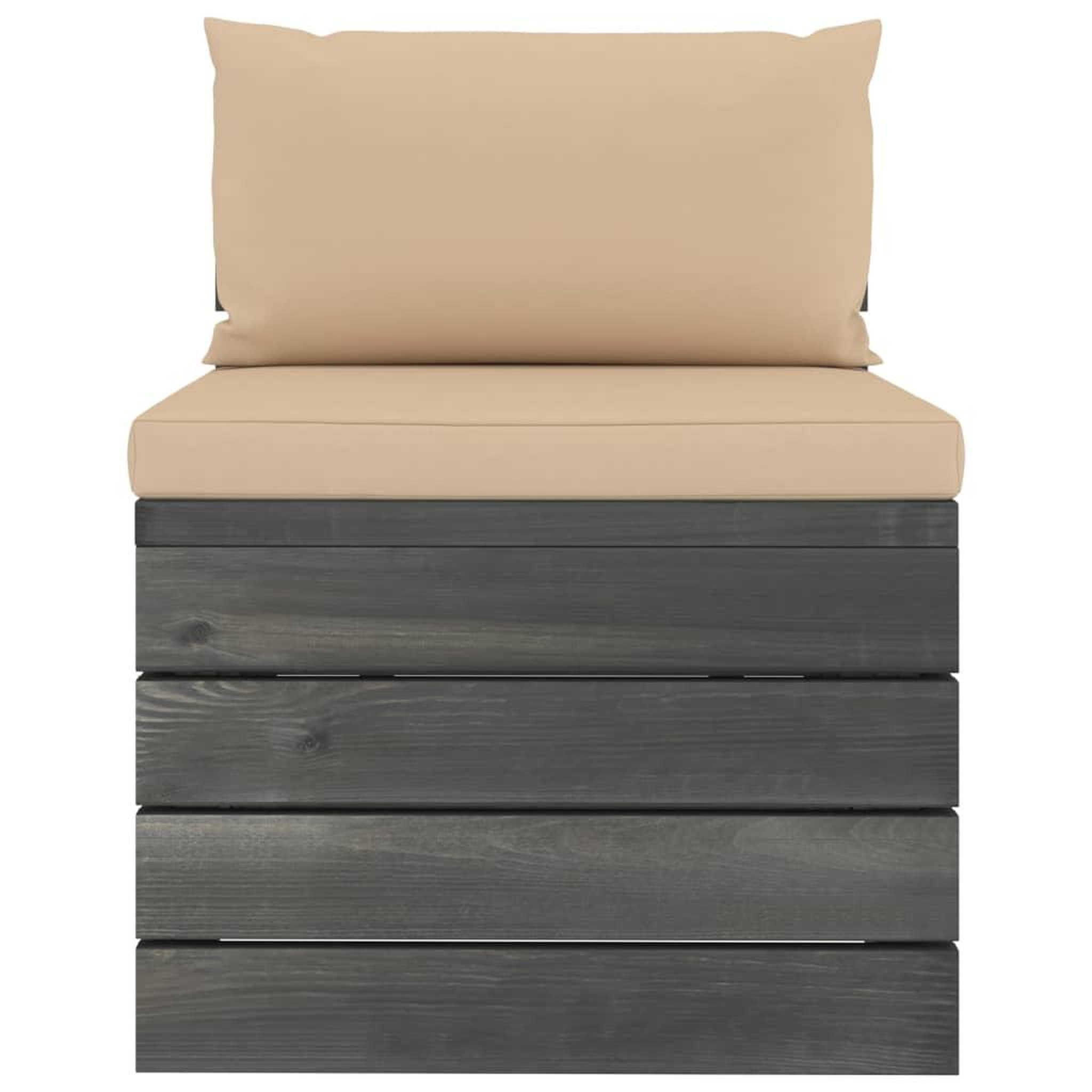Voir la diapositive 5 : VIDAXL Salon palette de jardin 6 pcs avec coussins Bois de pin massif