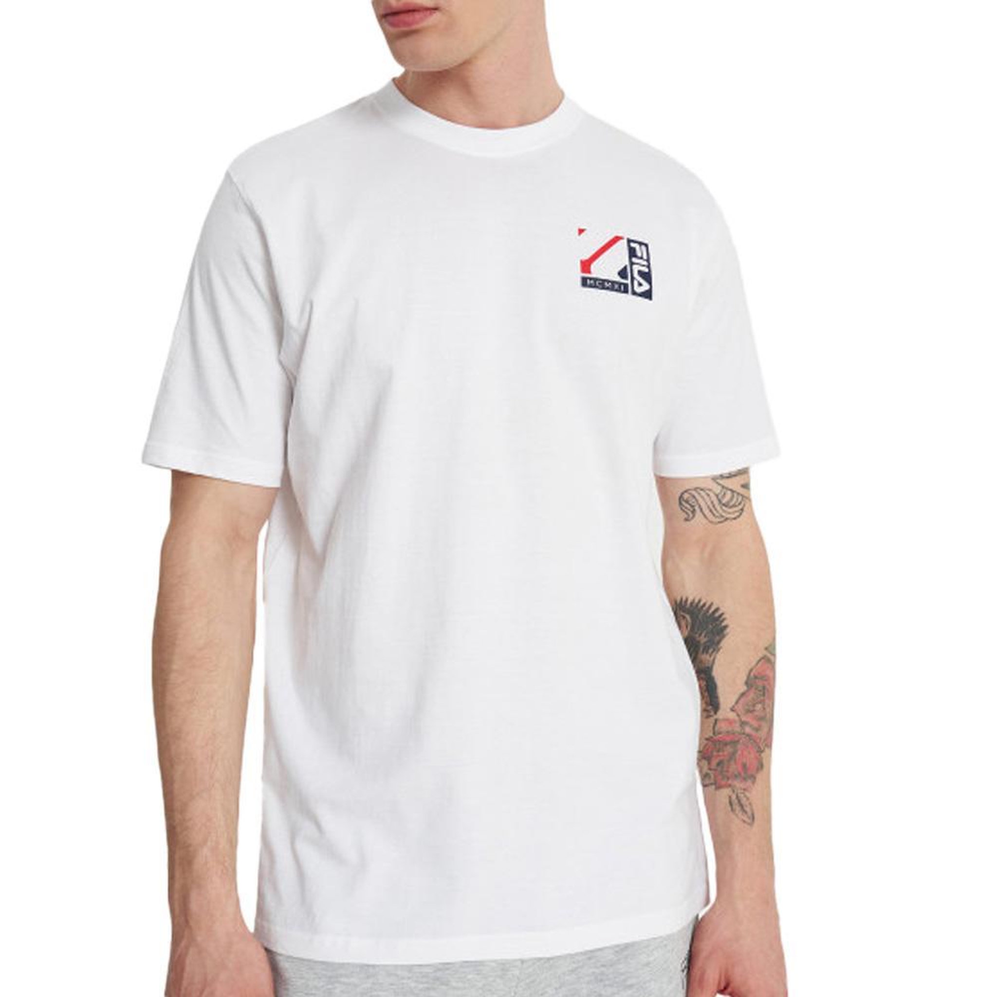 FILA T-shirt Blanc Homme Fila Graphic. Coloris disponibles : Blanc