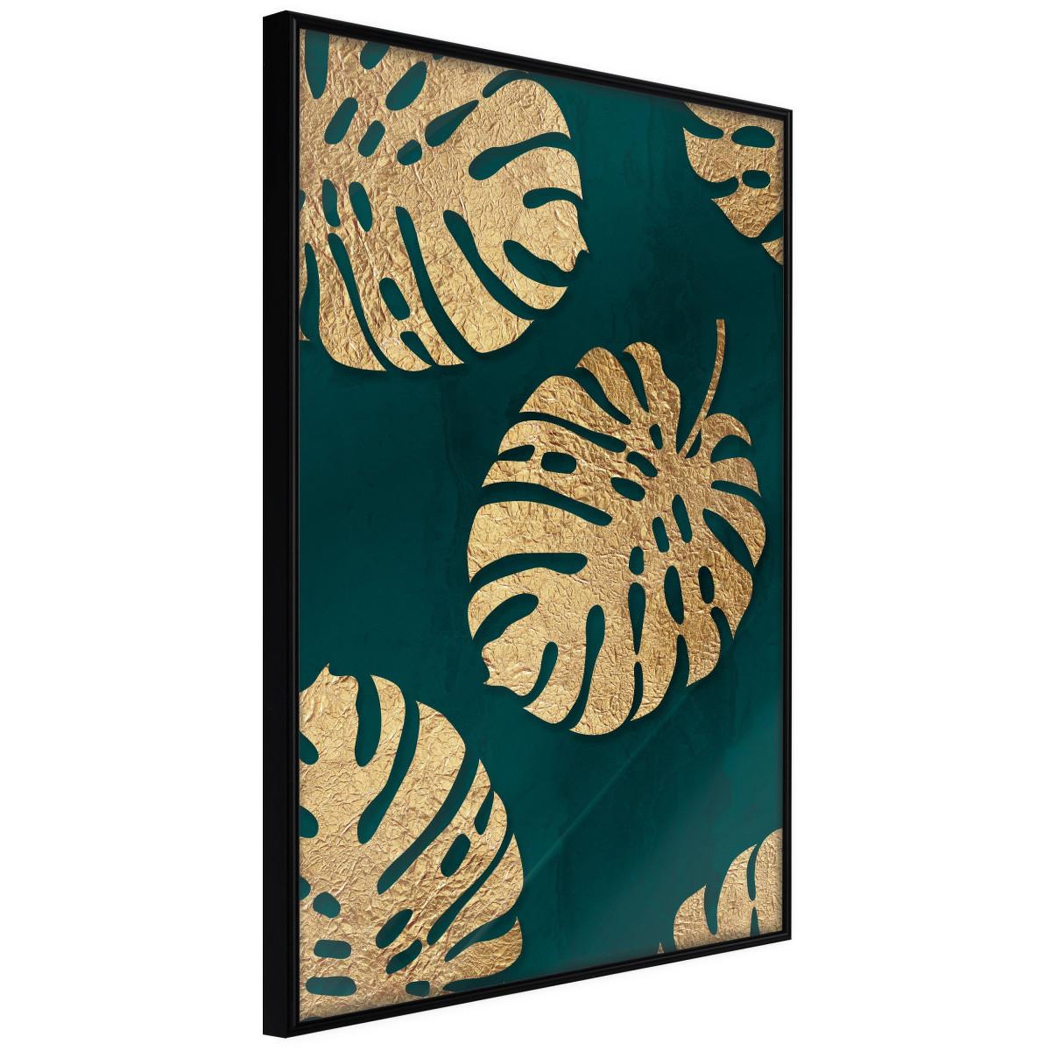 Paris Prix Affiche murale encadrée  gilded monstera leaves
