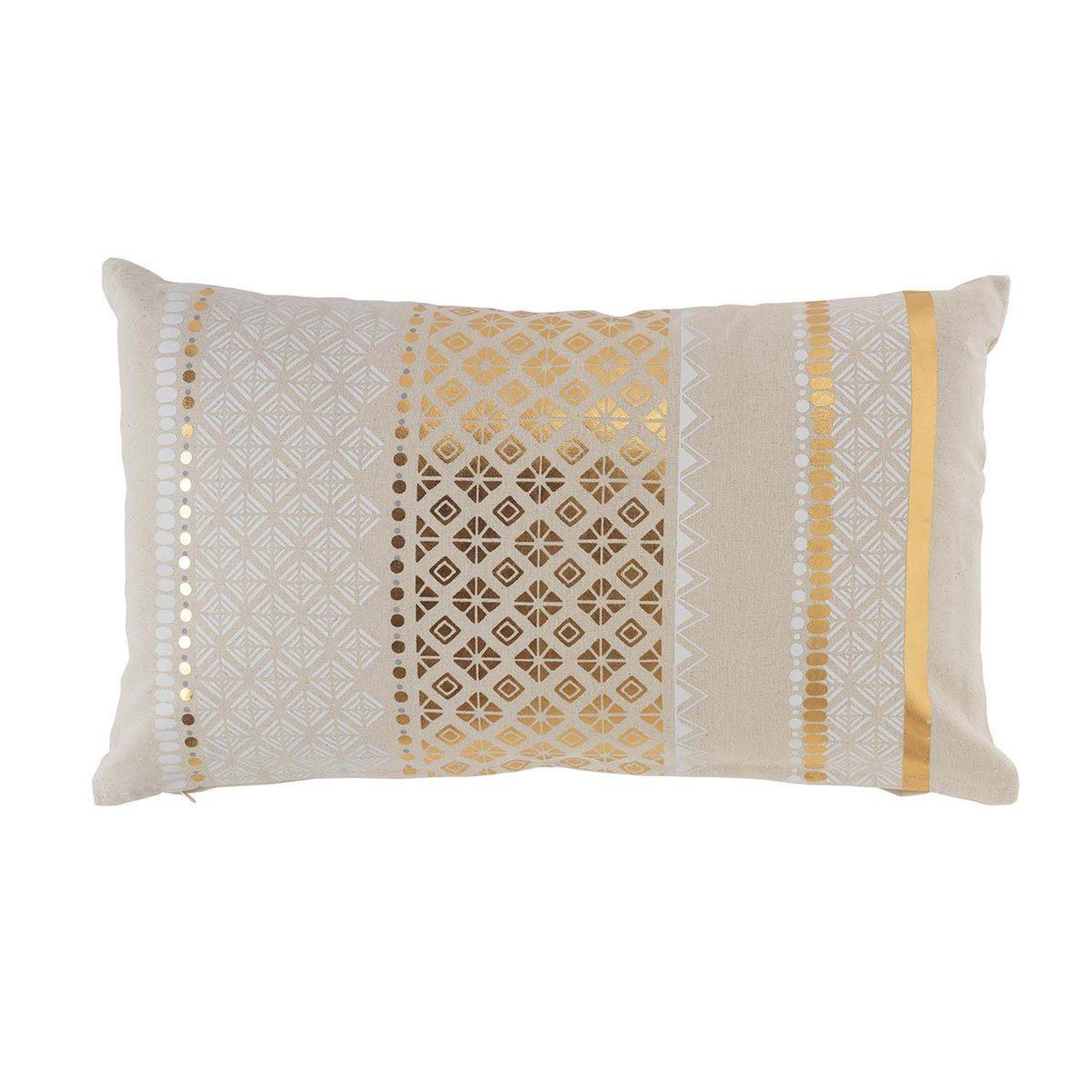 Douceur d'Intérieur Coussin déhoussable  gaya  30x50cm beige & or