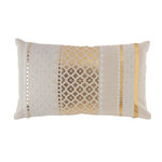 Paris Prix Coussin Déhoussable  Gaya  30x50cm Beige & Or