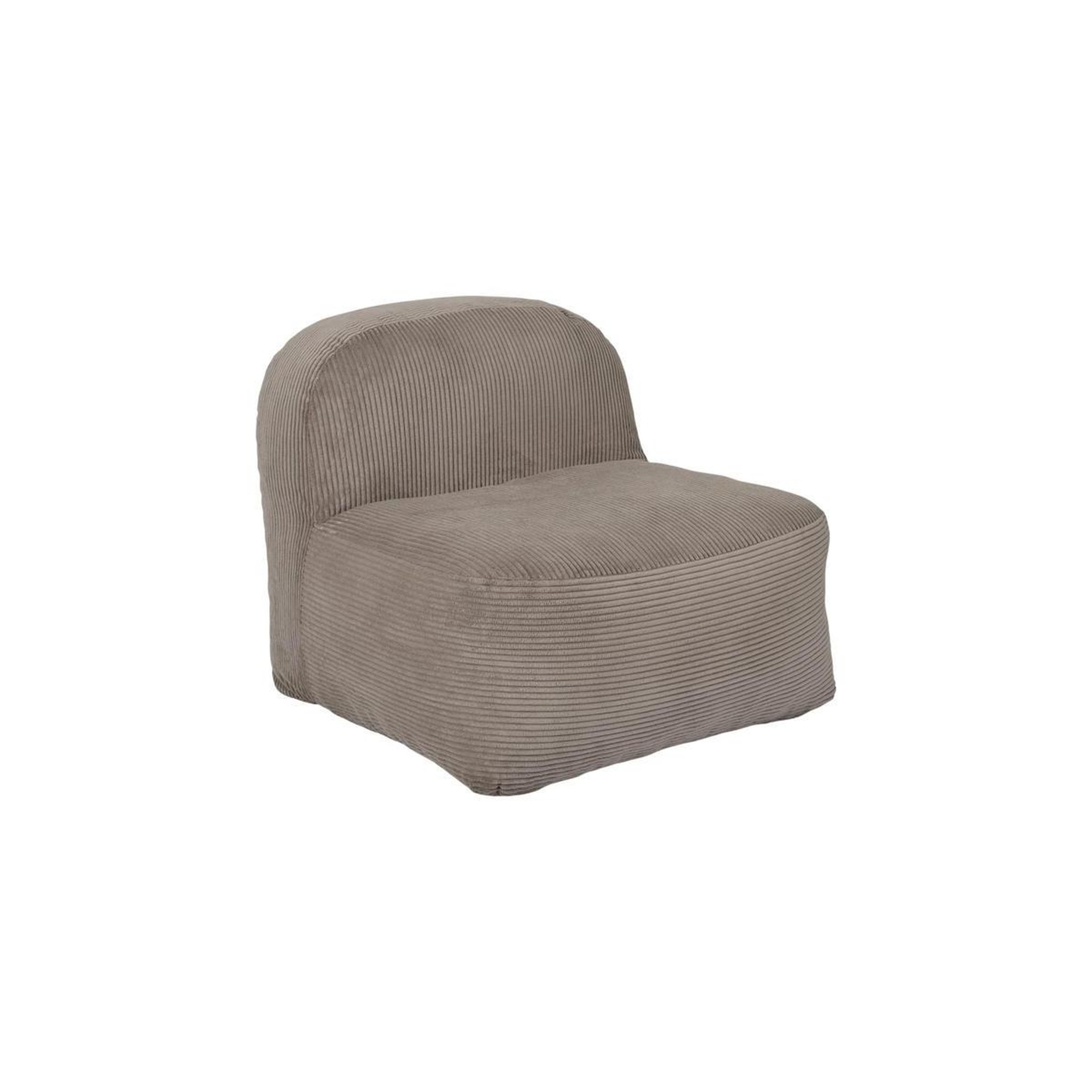 The Home Deco Factory Fauteuil compressé côtelé  scott  85cm taupe