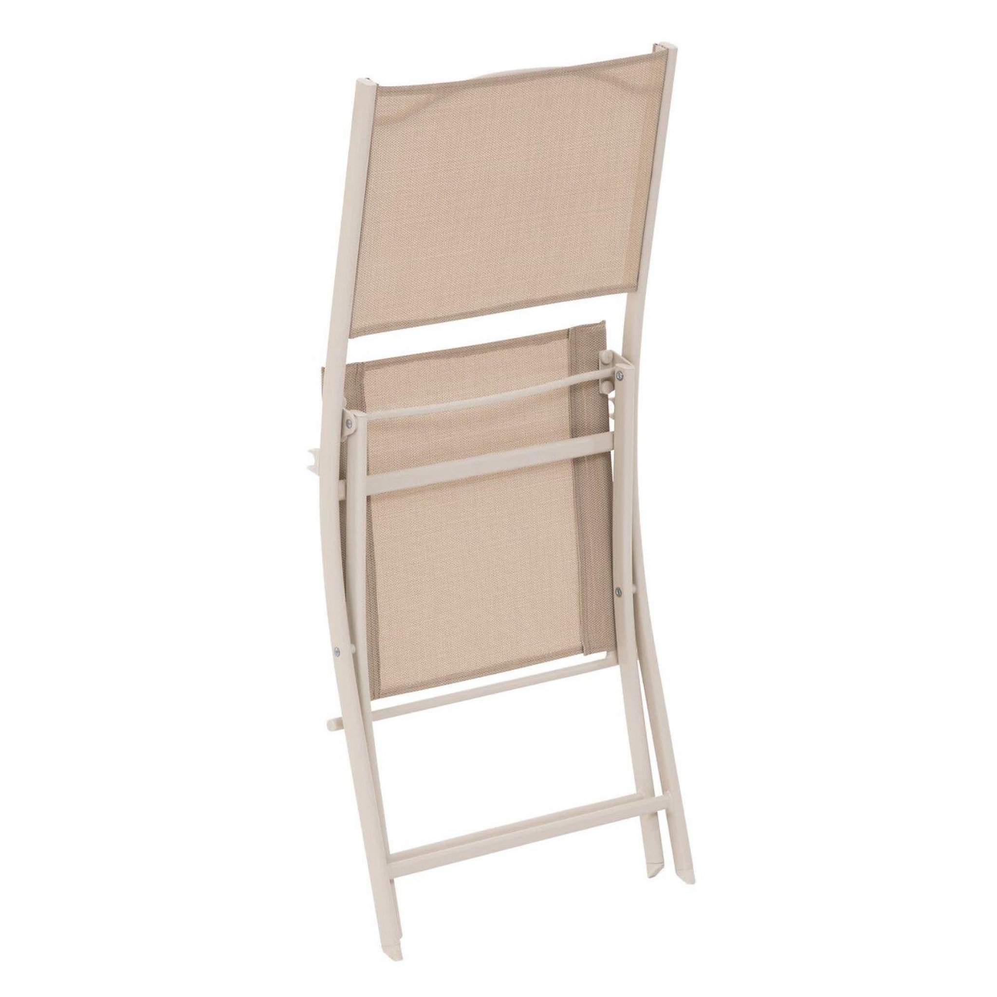 Voir la diapositive 3 : TOILINUX Lot de 4 Chaises de jardin pliables Modula