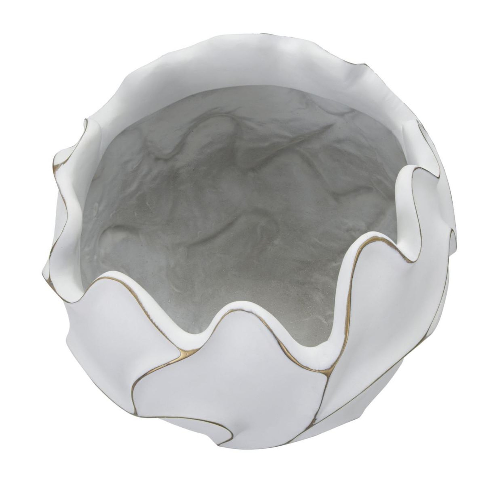 Voir la diapositive 2 : Paris Prix Cache-pot design en relief  lines  44cm blanc