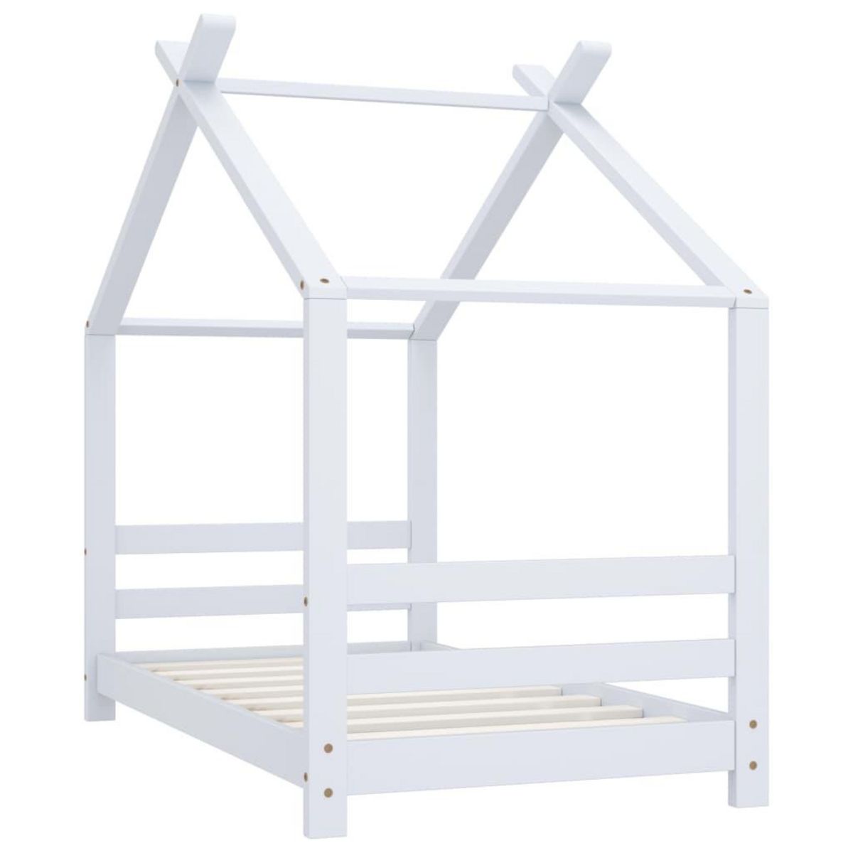 VIDAXL Cadre de lit d'enfant Blanc Bois de pin massif 70x140 cm