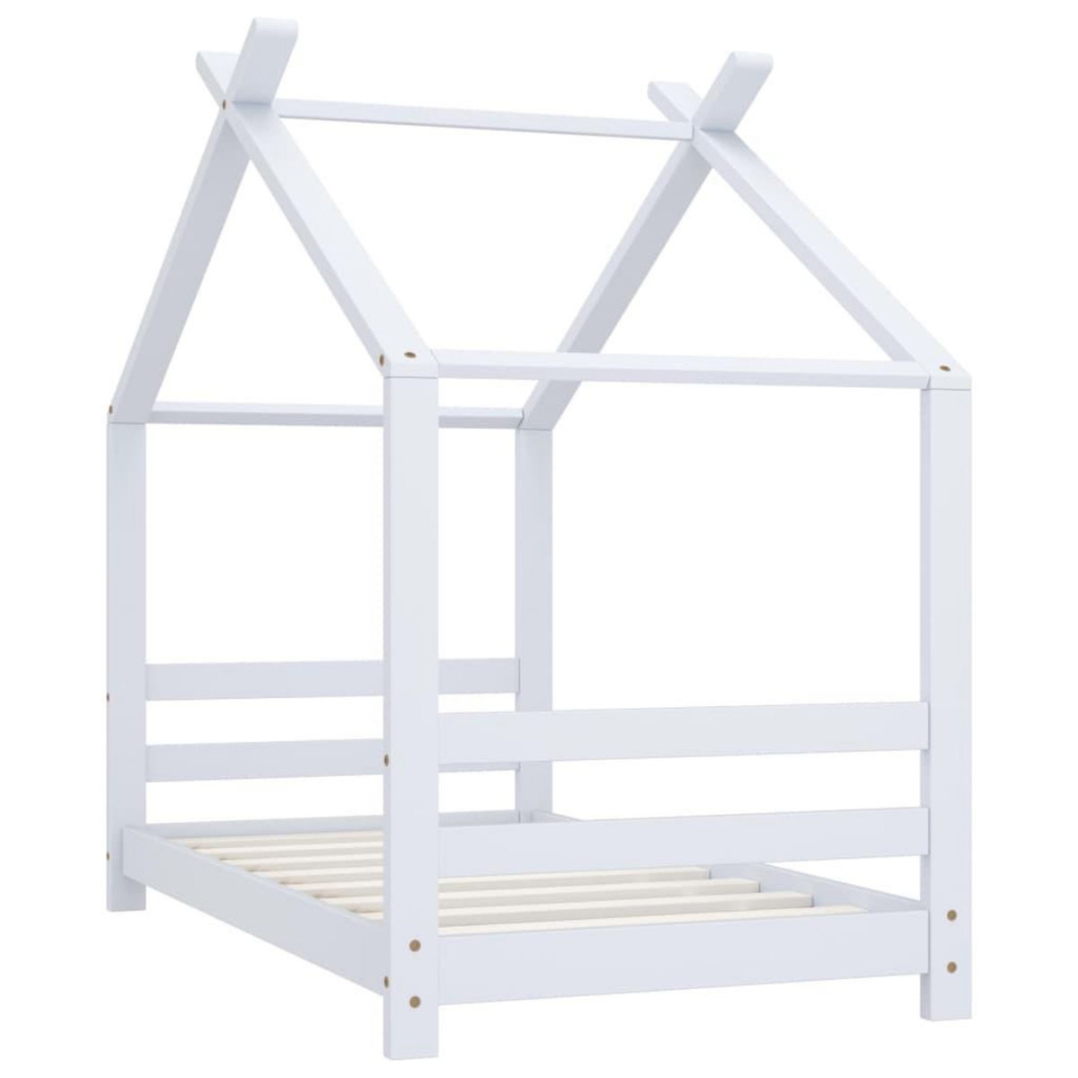 VIDAXL Cadre de lit d'enfant Blanc Bois de pin massif 70x140 cm