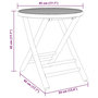 Voir la diapositive 6 : VIDAXL Table de jardin pliable Ø45x45 cm bambou